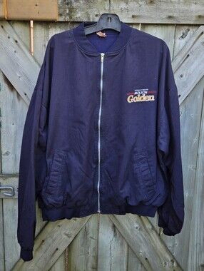 Vintage Simple Molson Golden Bomber Jacket XXL made in Canada.